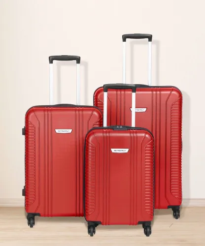 Image of METRONAUT Hard Body Set of 3 Luggage 4 Wheels - S02 - Red