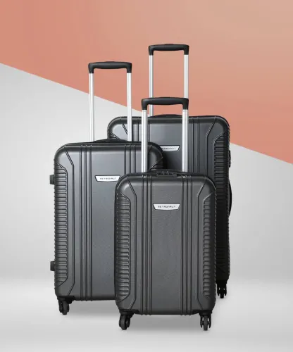 Image of METRONAUT Hard Body Set of 3 Luggage 4 Wheels - S02-3 COMBO SET (28+24+20) - Grey.