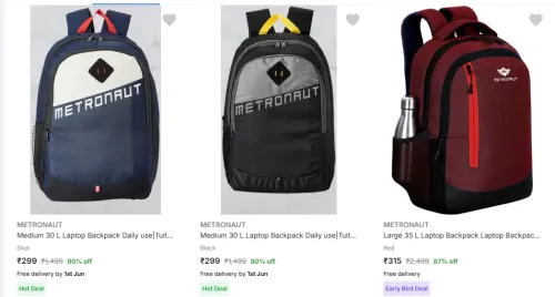 Image of Metronaut Laptop Bags Starting at just ₹299