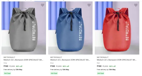 Image of METRONAUT Medium 22 L Backpack Starting At ₹196