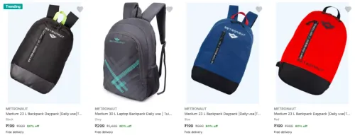 Image of METRONAUT Medium 23 L Backpack Starting at ₹199