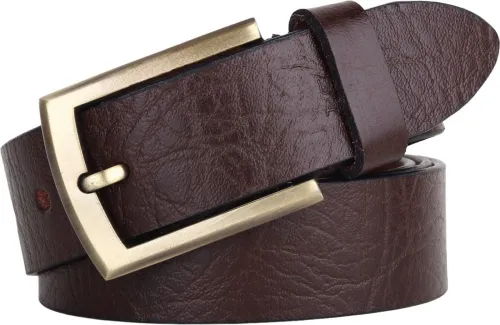 Image of METRONAUT  Men Casual Party Brown Genuine Leather Belt