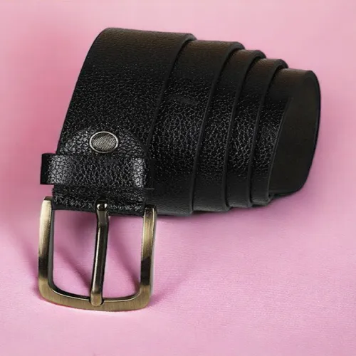 Image of Metronaut Men Textured Leather Formal Belt