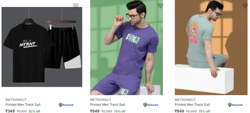 Image of Metronaut Men's Track Suit at Minimum 70% Discount