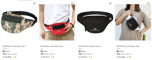 Image of Metronaut Waist Bags Upto 84% Off