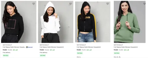 Image of METRONAUT Women's Sweatshirt upto 83% Off