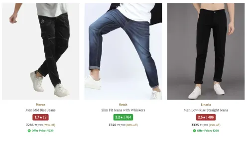 Image of MEVAN Men Mid Rise Jeans Starting At ₹286