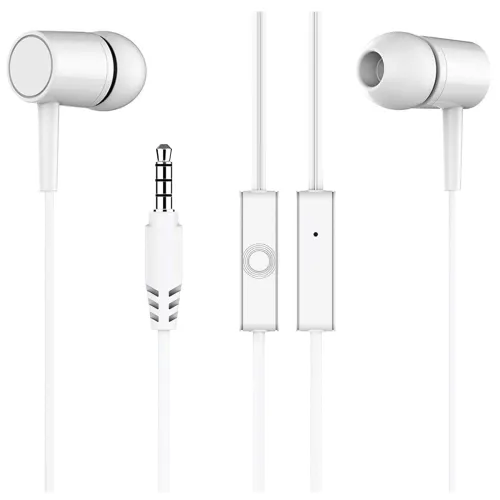 Image of Meyaar R-Plus 2208 Deep Bass Wired Earphones with Mic (White)