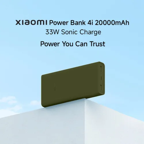 Image of Mi 20000 mAh 33 W Power Bank  (Olive Green, Lithium-ion, Power Delivery 3.0 for Mobile