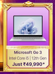 Microsoft go 3 up to intel core i5 12th Gen on Flipkart Big billion days