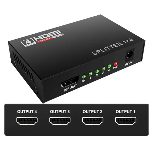 Image of MICROWARE 1x4 HDMI Splitter (4K, V1.4)