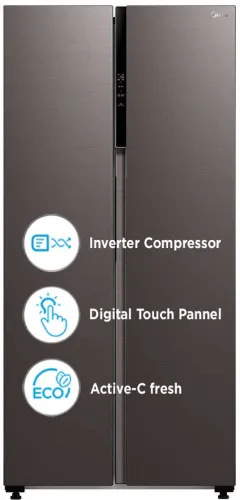Image of Midea 482 L Frost Free Side by Side Refrigerator 