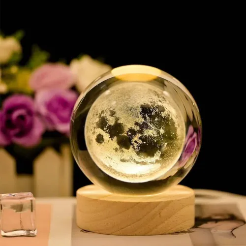 Image of mikworld Moon Crystal Ball Night Lamp (6 cm)