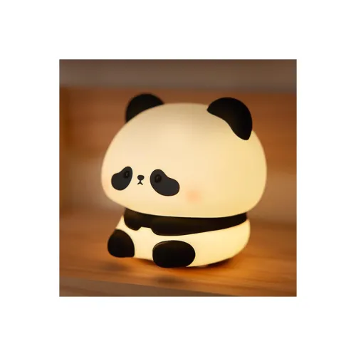 Image of MILONI USA Night Lamp, Lazy Panda Light Touch Silicone Lamp, 7 Colour Changing Light for Kids USB Rechargeable