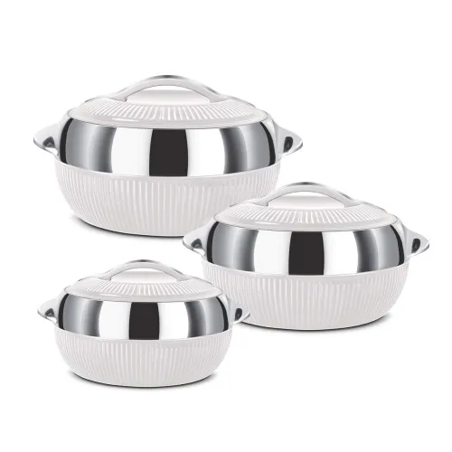 Image of MILTON Fiesta Casserole Set of 3 (450ml, White)