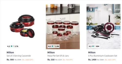 Image of Milton Kitchen Set Minimum 60% Discount