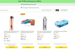 MILTON Lunch Box & Water Bottle with ₹100 Coupon Discount