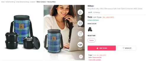 Image of Milton Navy Blue Lofty Tiffin 3 Microwave