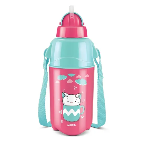Image of Milton Kool Trendy 400 Kids Plastic Insulated Water Bottle with Straw, 370 ml