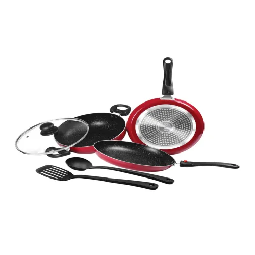 Image of Milton Pro Cook 5 Pcs Kitchen Set (Fry Pan, Kadhai, Tawa, Laddle, Spatula)