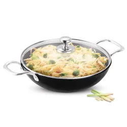 MILTON Pro cook Non-Stick Kadhai with Glass Lid