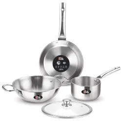 Milton Pro cook Triply Stainless Steel 4 Pc Induction Cookware Set.