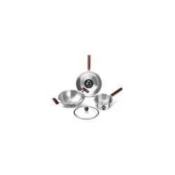 Milton Procook 4Pc Triply Steel Cookware Set