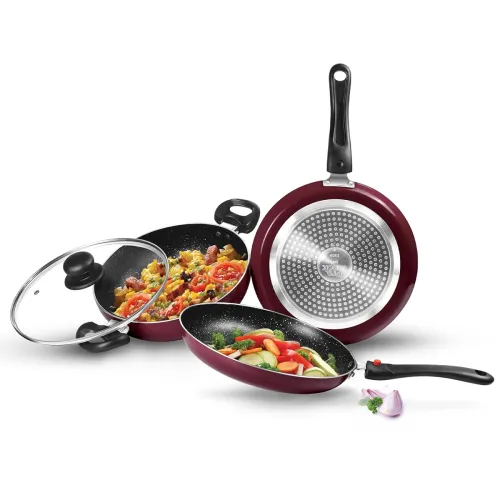 Image of MILTON Pro Cook Kitchen Jewel Cookware Set of 3