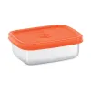 MILTON Steel Pro Rectangular 400 Stainless Steel Container, 425 ml, Orange