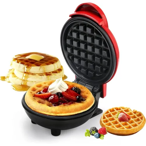 Image of Mini 3-in-1 Waffle Maker (350W, 4-Inch, Easy Clean)