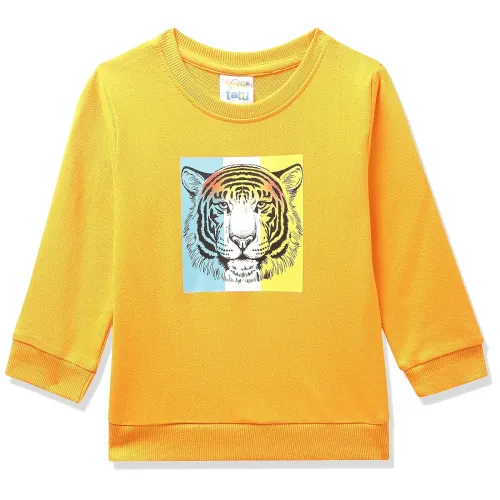 Image of MINITATU Boys Cotton Crew Neck Sweatshirt