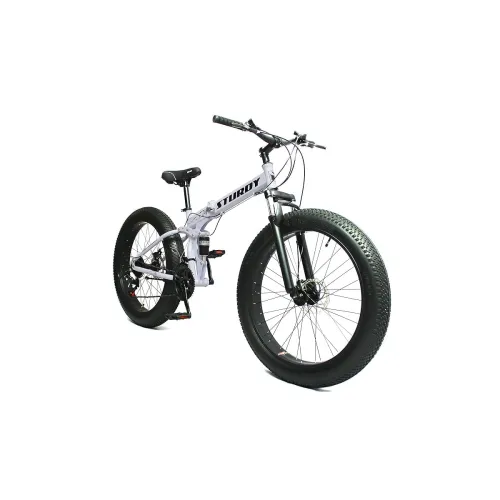 Image of Mioox Fat Tyre Folding Cycles Bicycle (White), Frame Size- 18 inch