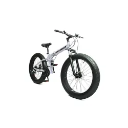 Mioox Fat Tyre Folding Cycles Bicycle (White), Frame Size- 18 inch
