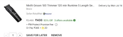 Misfit Groom 100 Trimmer 120 min Runtime