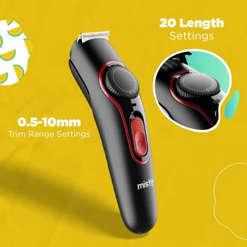 Image of Misfit Groom 300 Trimmer 120 min Runtime 20 Length Settings  (Red, Black)