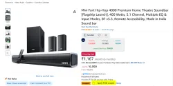 Mivi Fort Hip-Hop 4000 Premium Home Theatre Soundbar