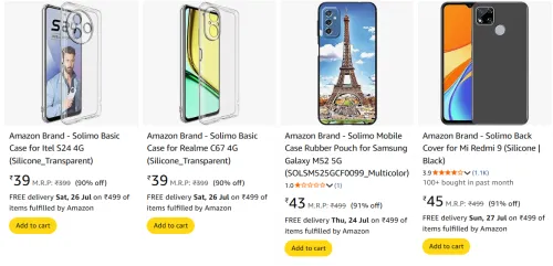 Image of Mobile Case Cover Starting @ ₹39