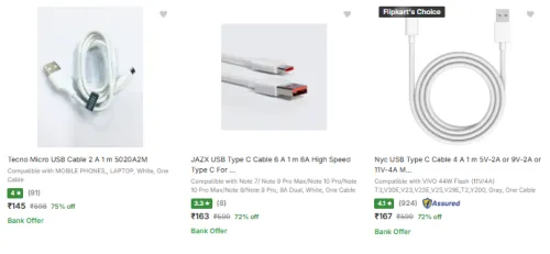 Image of Mobile Charge Cable Starting @ ₹99