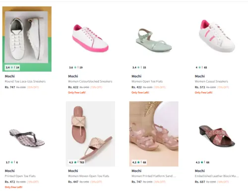 Image of Mochi Women Footwear At 75% Discount