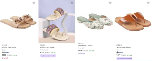 Image of Mochi Women's Footwear at minimum 51% Discount