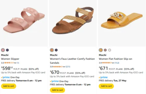 Image of Mochi Women's Footwear at minimum 55% Discount