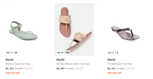 Image of Mochi Women's Footwear Minimum 70% Discount
