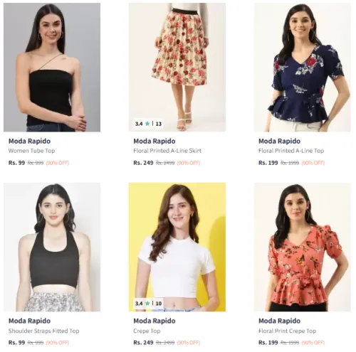 Image of Moda Rapido Brand Women's Clothing @ Up to 90% Discount | Start 99