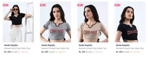 Image of Moda Rapido Women Fitted Top Starting At @₹299