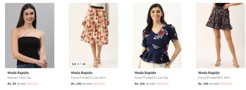 Image of Moda Rapido Women Top Flat 90% Discount