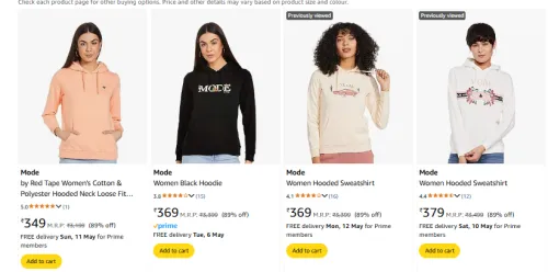 Image of Mode Women's Sweatshirt Starting at just ₹349