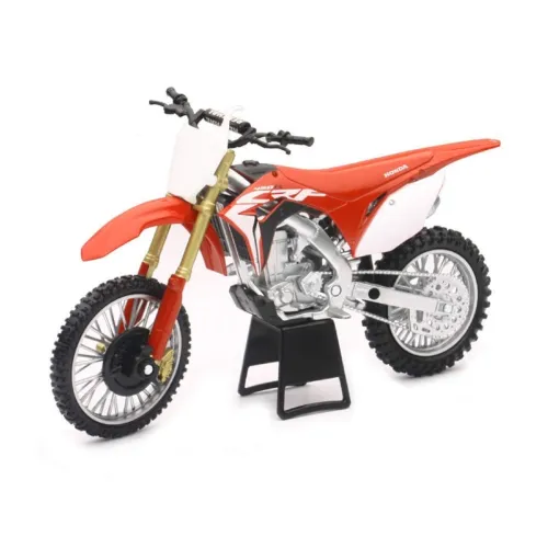 Image of NewRay Plastic Orange Cycle Model Honda CRF 450R Dirt Bike Toy (Red)