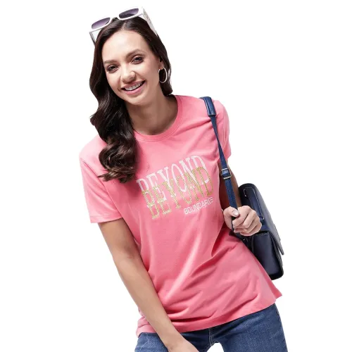 Image of Modeve printed cotton blend t-shirt