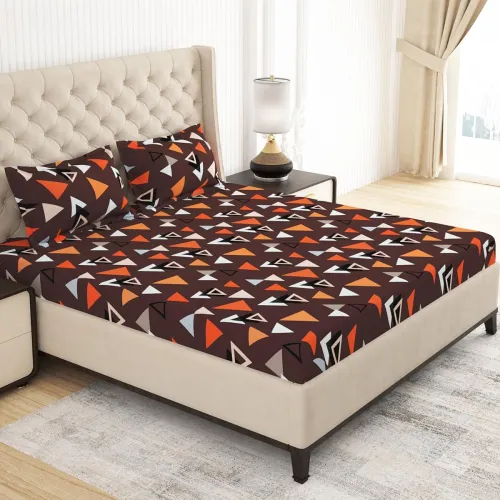 Image of MollisHomes Double Bed Bedsheet Set (1 Bedsheet + 2 Pillow Covers)