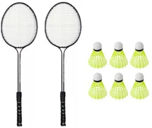 Image of Monika Sports Badminton Kit – 2 Rackets * 6 Nylon Shuttles